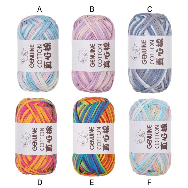 Cotton Yarn Knitting Yarn Knitting Yarn Roll/48g Soft Baby Yarn Cotton  Knitting Yarn for Crocheting Weaving