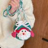 Kriss Kringle Father Christmas Bag Bow Knitting Drawstring Bag Creative Xmas Candy Bag  Party