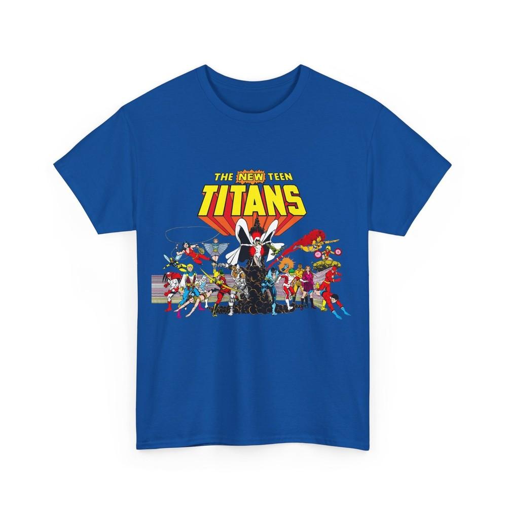 

New Teen Titans T-Shirt - George Perez Art - Nightwing, Starfire, Cyborg, Speedy 4XL
