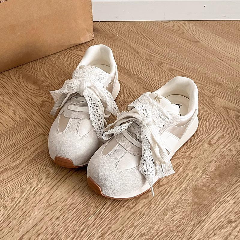 

Ранняя весна ретро ощущение легкие моральные тренировочные туфли женские туфли на платформе весна и осень 2025 новые ретро усиливающие повседневные спортивные туфли 40 бежевый