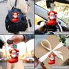 Christmas Car Santa Acrylic Pendants Cartoon Design Auto Festive Decoration