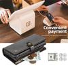 2 in 1 Detachable Cards Solt Zipper Purse Wallet Case For iPhone 16 Pro Max 15 14 Plus 13 12 11 XS X Magnetic Flip Leather Case