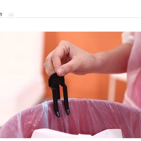 2Pcs Practical Plastic Garbage Bag Clip Fixed Waste Bin Bag Holder Rubbish Clip Trash Can Clamp Kitchen Bathroom Gadgets