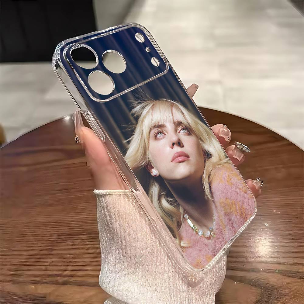 B-Billie E-Eilish Phone Case For iPhone 17 16 15 14 13 12 11 Mini Pro Max Plus Transparent Cover