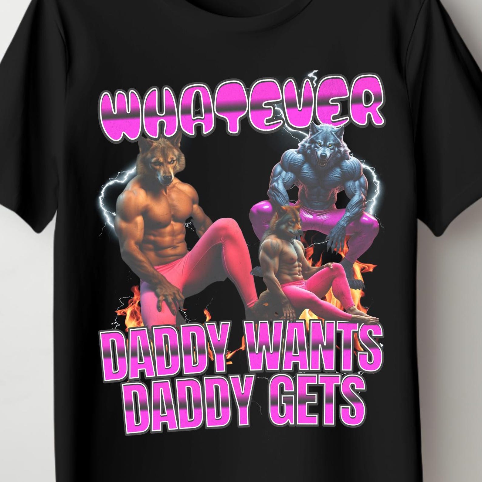 Funny Werewolf Meme Shirt: Adult Humor Graphic Tee XL