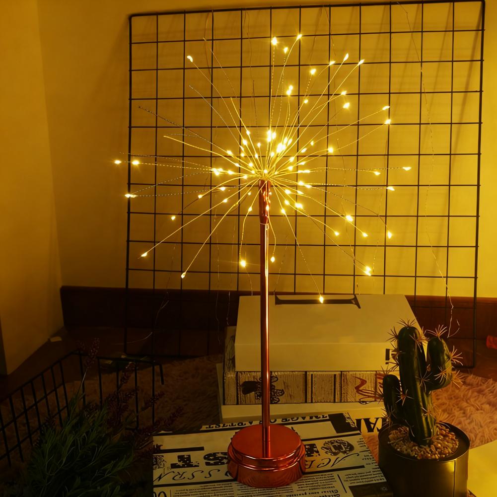 Christmas Fairy Tree Light LED Copper Wire Lights 80 LED Battery/USB Powered Table Starburst Light for Desk Centerpiece