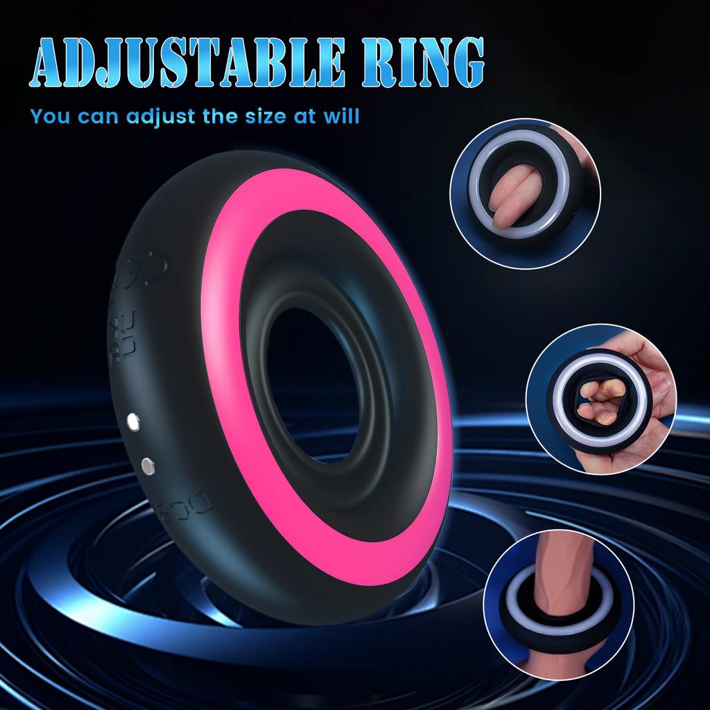 Vibrating Peins Ring for Couple Luminous Lock Ring Adult Products Sex Toys Delay Ejaculation for Men Penis Enlargement Cock Ring