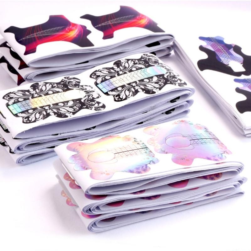 100 Pieces Nail Extension Forms For Professional And DIY Use Manicure Training Supplies For Beginners And Salons