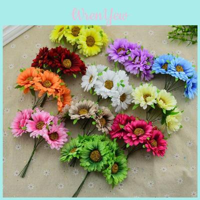 Lebensechte 6 Stück Künstliche Gerbera Gänseblümchen Kunstseidenblume Für Elegante Hochzeitsdekoration