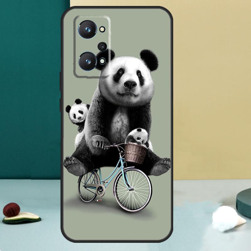 Cartoon Cute Panda Bear For Realme 13 12 10 11 14 Pro Plus GT 6 5 6T GT7 Pro C55 C53 C51 C21Y C25S C75 C67 C61 Case