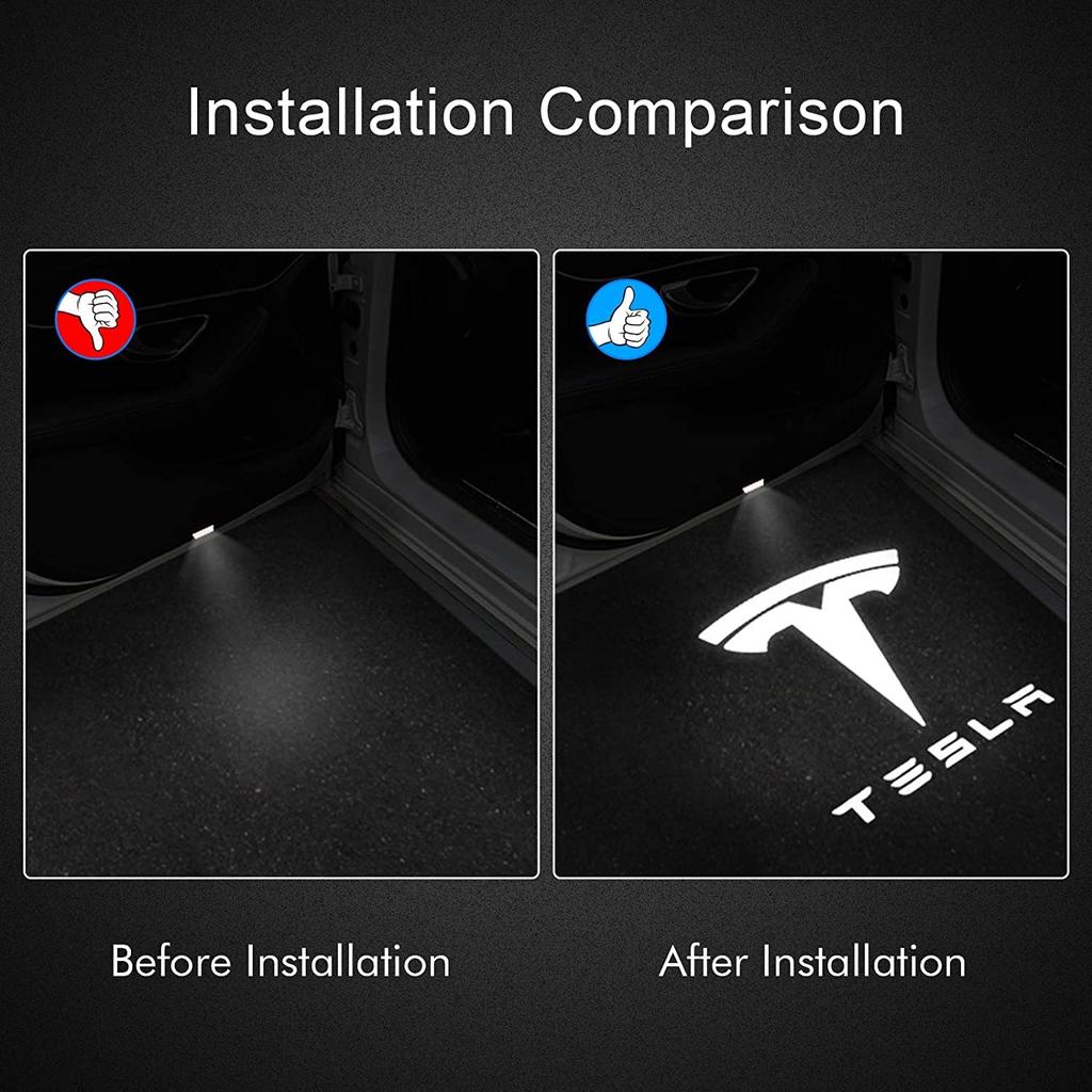 SiegenPro Car Door Light Logo Projector Compatible with Tesla Model 3 Y S X