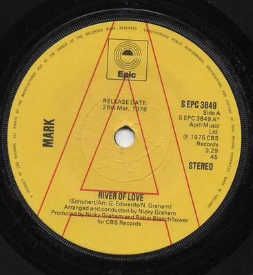 7palcová deska MARK - River Of Love SEPC3849 Epic 1976 UK Pop Použitá