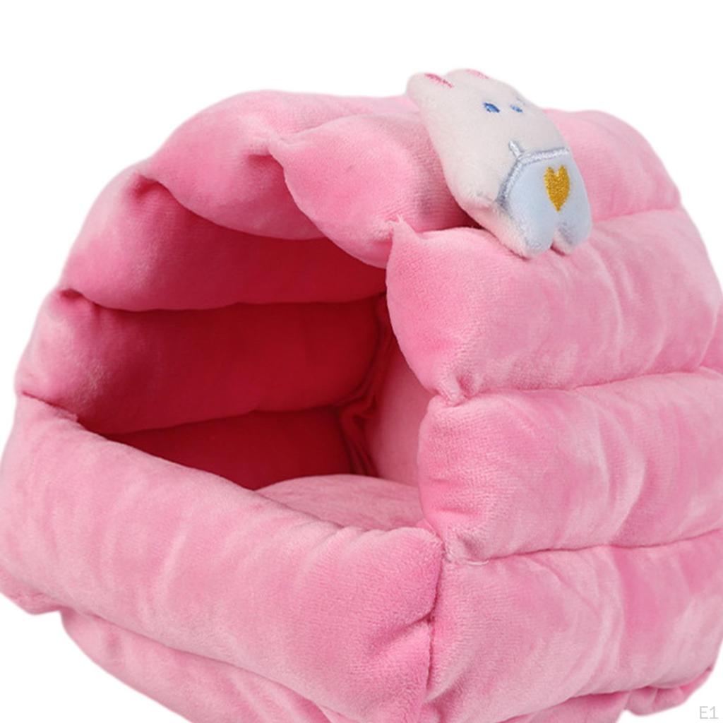 Hamster Bed Habitats Cute Winter Soft Guinea Pig House Small Pet for Hedgehog Pets