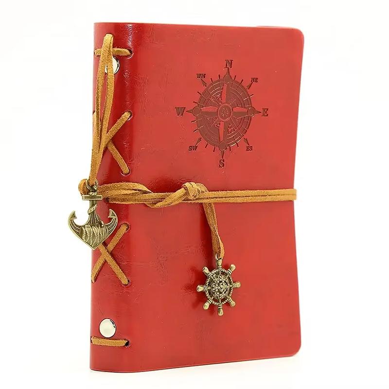 Retro Notebooks Journals Agenda Binder Sketch Book Leather Soft Cover Replaceable Kraft Paper Inner Korean Stationery