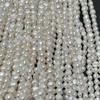 1String, White Natural Shell Mother of Pearl Beads, 5-6mm, Boho Handmade Double-sided Light Beads for Jewelry Making DIY Necklace Accessories 36cm