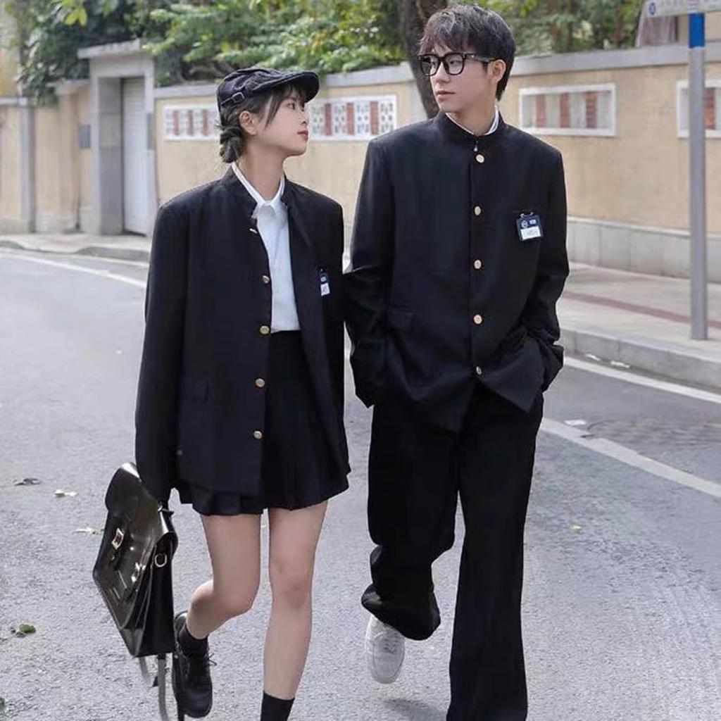 NOQINHOO High School Uniform Anime Cosplay Costume Men's 3-Piece Set, (Size Small)