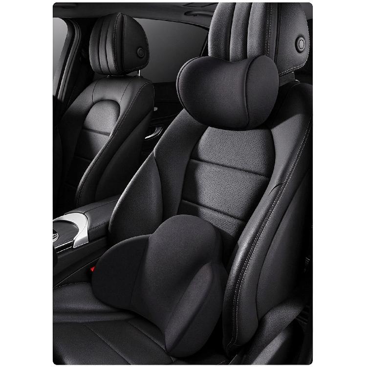 Car Headrest and Lumbar Support, Memory Foam Car Pillow Backrest, Car Waist Cushion, Neck Pillow for Driving Fatigue Relief