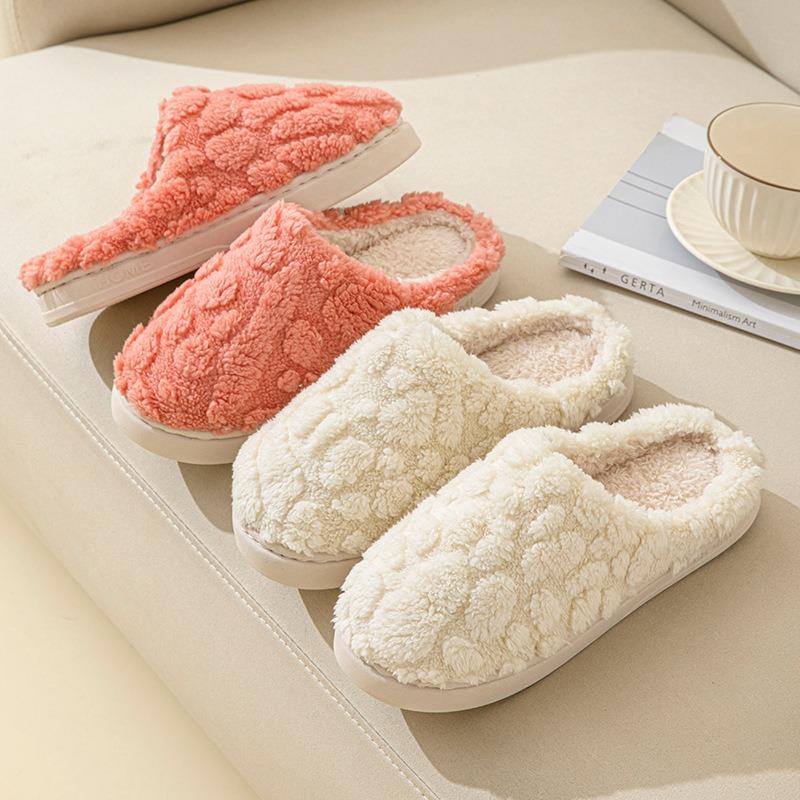 Cotton Slippers Women's Winter Home Indoor Velvet Warm Non-slip Soft Bottom Trend Outdoor Wear Couple Cotton Slippers Men