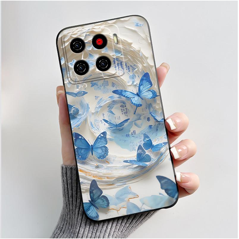 Cute Cartoon Case For ZTE Blade A56 Z2473 Nubia A56 Printing Shell For Blade A56 Pro Protective Cover Soft Silicone Black Casing