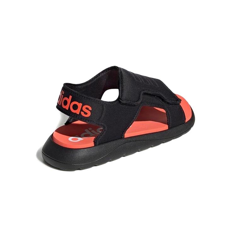 adidas Comfort Sandal C Slip Resistant Abrasion Resistant Children's Sandals Black Red Children Aged 3 7 Years Old EG2232