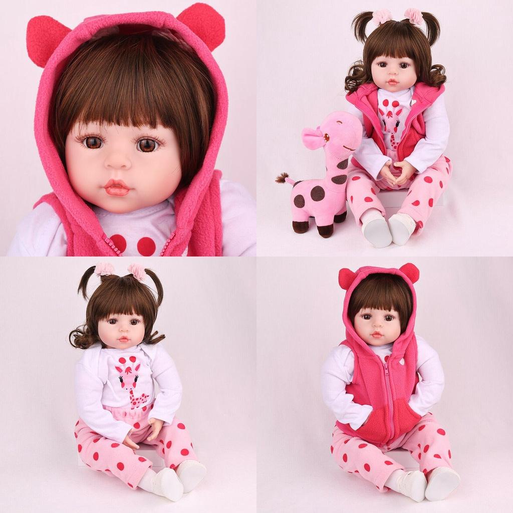 Stunningly Realistic 18.9/22.8" Baby Reborn Doll With Soft Vinyl Silicon Head And Limbs
