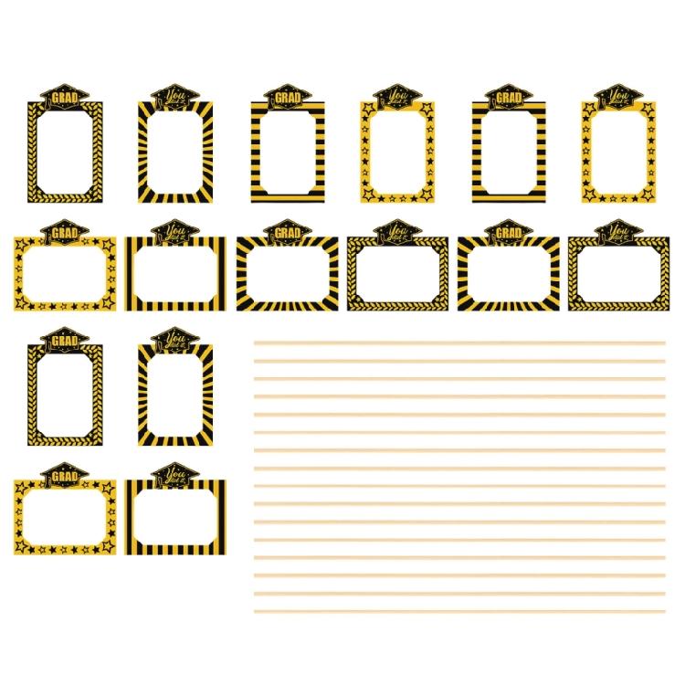 

Bulk Pack of 16 Photo Frame Vases Insert Accessories Suitable for Home and Event Graduation Party Table Decoration 1