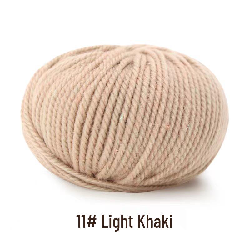 Yak Down 3-Strand Wool Yarn for Hand-Knitted Medium-Thick Sweaters, Cardigans, Scarves, and Hats