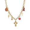 Non titanium steel Valentine's Day love flower fruit conch turtle multiple pendant necklace for women