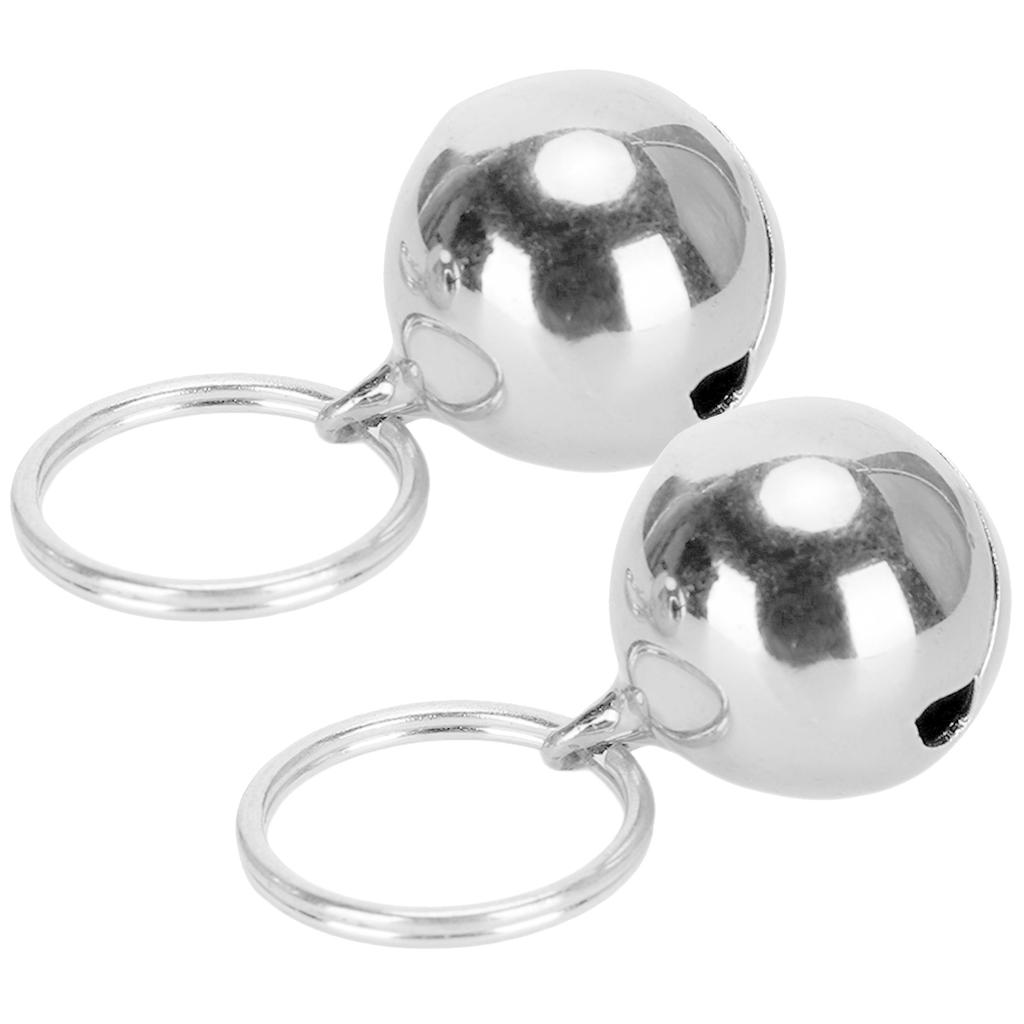2pcs Rust Resistant AntiLost Copper  s Crisp Sound Round Collar Decoration for Dog Cat(Golden )