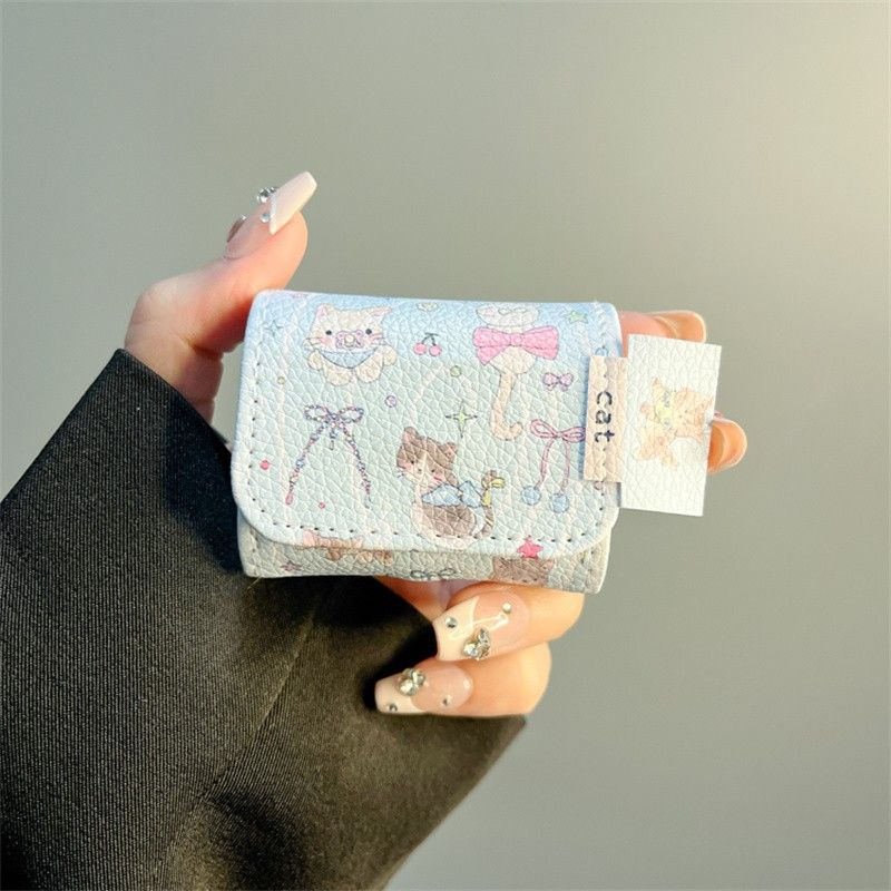 

Кожаный флип-чехол с синими бантиками и кошкой для Freebuds Clip, защитный чехол для наушников Huawei 4i/5i/6i, Bluetooth-оболочка для Pro2 freebuds pro2 Blue Bows Cat [Single Shell]]