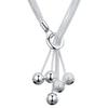 New Silver 925 Beads Pendant Necklace Five-banded snake chain For Women Man Fashion Wedding Party Charm JewelryGood product