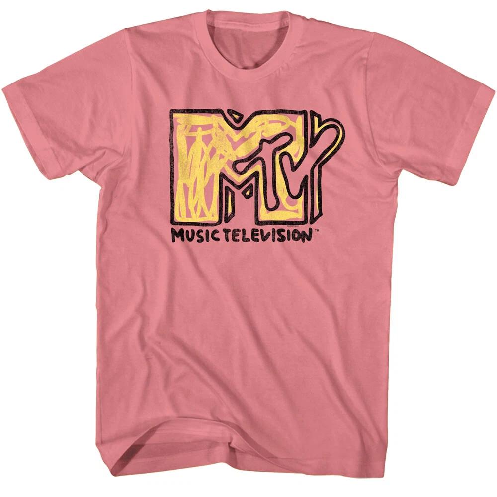 MTV Kid Scribbles Logo Men s T Shirt Childs-Play Sketch Music Television S