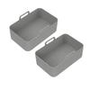 1/2PCS Reusable Air Fryer Silicone Tray Dish Dual 2 Basket Baking Pan Oven Pot Plate Liner Dual Air Fryer Accessories For Ninja