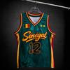 Moda Estiva Bandiera del Senegal Canotta Sportiva da Basket Y2K Fantasia Scura Leone Unisex Top Casual da Allenamento T-shirt per Famiglia Bambini