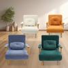 68x190cm Convertible Iron Sofa Bed,Orange/Off-white/Grey/Green Rectangular Sofa Chair Bed Floor Standing for Indoor Places