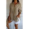 Women's, Elegant Vacation Style, V-neck Top, Loose Shirt, Casual, Slimming, Breathable, Comfortable Shirt