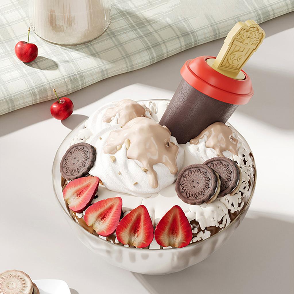 Dishwasher Safe Popsicles Molds Ice Cream Molds Plastic Texture Dessert Supplies Drip Protection for Novelty Treats