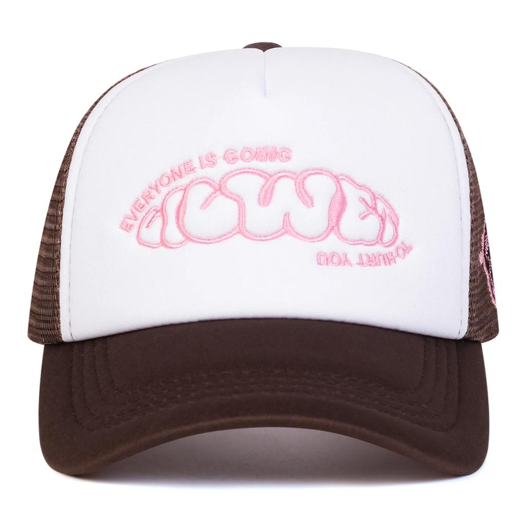 Unisex EVERYONE IS GOING Letter Embroidery Baseball Net Caps Outdoor Adjustable Spring and Summer Casual Sunscreen Hat