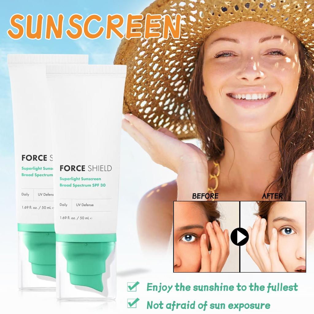 Sonnenschutz Sonnenschutz auf Wasserbasis Hautfeuchtigkeitsspendender Sonnenschutz Nicht klebrig Isolierung Leicht Mild 50ml