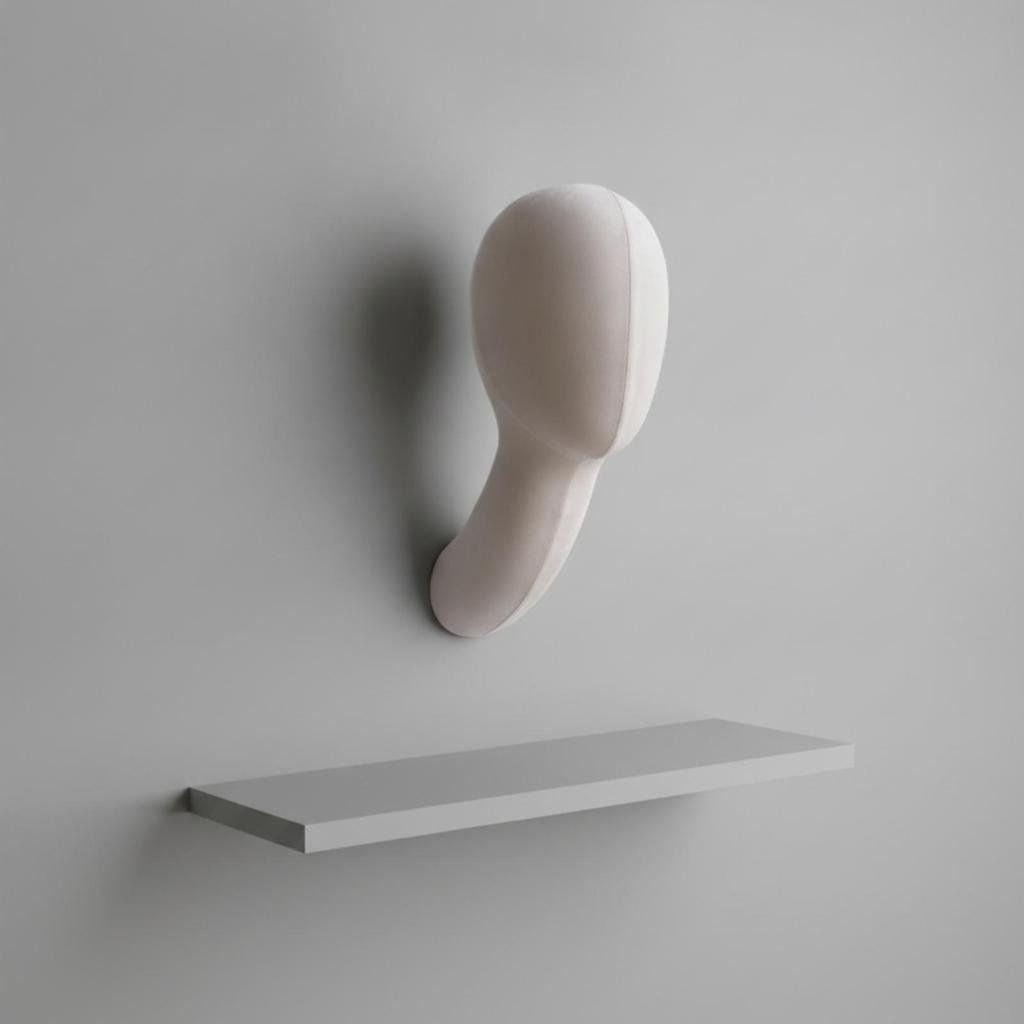 Tête de Mannequin avec Long Cou Broche Murale Prête Support Léger pour Modélistes, Magasin