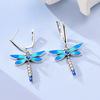 New 925 Silver Earrings Butterfly Sunflower Luminous Firefly Iris Hoop Earring For Women Making Jewelry Gift