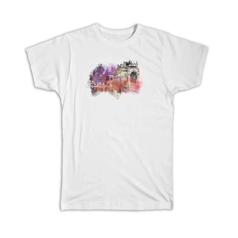 Gift T-Shirt : Bali Indonesia Watercolor Bridge XL