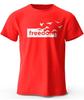 Summer Unisexs The Freedom Letter Printed Polyester Fabric Fun Pattern Tshirt Outdoor Casual Top
