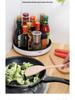 Rotating Kitchen Spice Set: Salt & Sauce Storage Jars with Tray