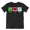 Vrede Liefde Wiskunde T-shirt Uniek Unisex Tee Premium Shirt Speciaal Idee Cadeau
