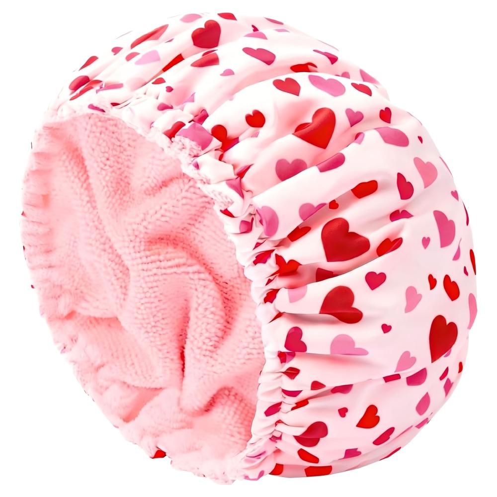 Washable Anti Slip Shower Caps Waterproof Elastic Band Bath Hair Hat Gifts for Elders Love