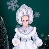 Silver-White Sequin Snegurochka Christmas Doll