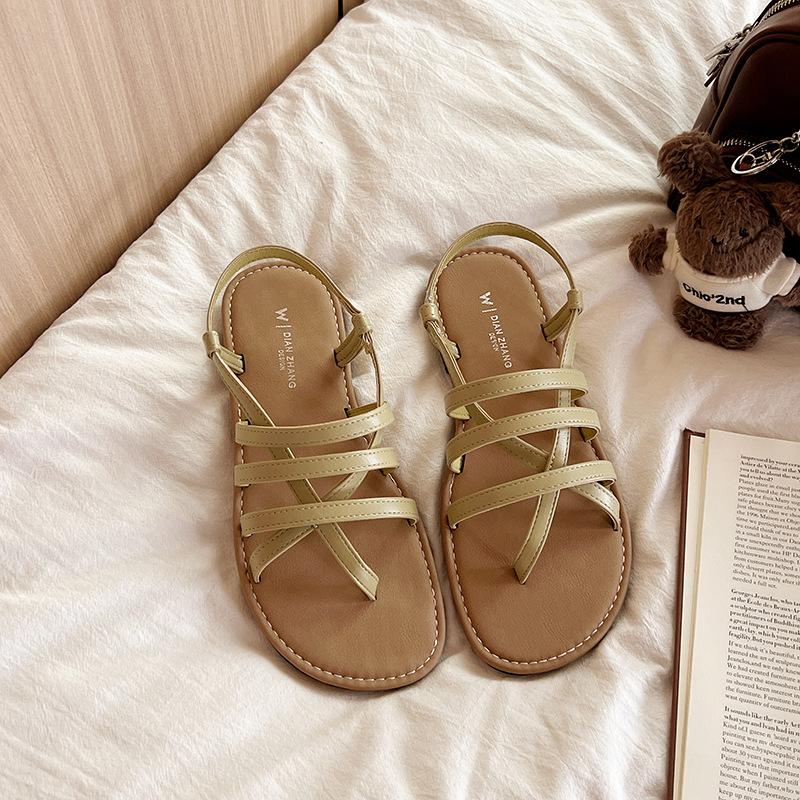 

Premium shoes 2025 new multi-belt pinch unique design trendy shoes versatile super soft sandals 40 зелёный