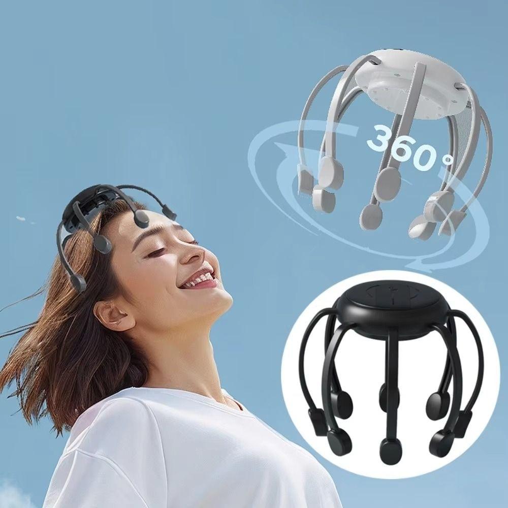 Octopus Claw Eight Claw Massager USB Charging Stress Relief Electric Head Massager Therapeutic Electric Multi-Point Massage