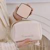 Zipper PU Cosmetic Bag Korean Style Travel Toiletry Bag Elegant Women Makeup Bag  Outdoor